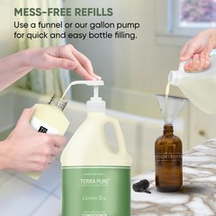 Terra Pure Hotel Shampoo | Four Gallons | 128 Fl Oz (Pack of 4), Green Tea