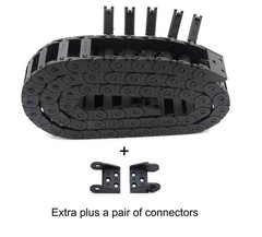 R18 Internal Size 10X20mm 1Meter Length Black Plastic Flexible Drag Chain Cab…