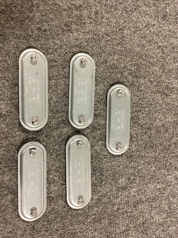 CROUSE-HINDS 370 1-INCH CONDUIT BODY COVERS (LOT OF 5)