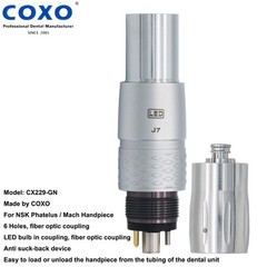 COXO Dental Handpiece Coupler 6 Hole NSK Phatelus LED Quick Coupler PTL-CL-Led