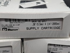 5 Panduit Shrink Tube Label Cartridges – See List In Description – Free Shipping