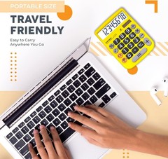 Compact LCD Calculator with 4 Functions & Solar Power – Ideal for Home or Office