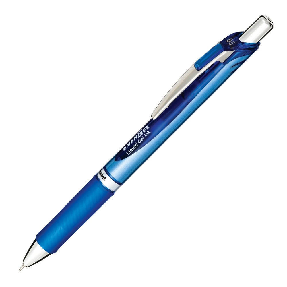 BLN75C Pentel EnerGel RTX Deluxe Gel Pen, 0.5mm Needle, Red Ink, Pack of 12