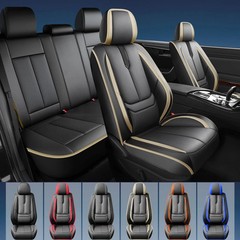 Mazda 3 Seat Covers 2 Front 2009-2025 2026 Waterproof Leather Airbag Black-Beige