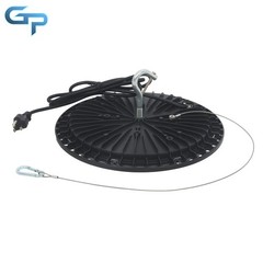 4 Pcs 150W High Bay Light Lighting Fixture 18000LM UFO LED With Hook Safety Rope