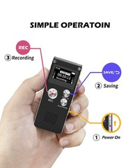 Digital Voice Recorder 16GB Voice Recorder with Playback for Lectures – USB Rech
