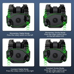 1200 Lumen Pistol Light Laser Combo Green Beam 1200