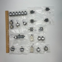 Lot of 27 Mixed Thermal, Resettable Circuit Breakers in 5, 10, 15, 20,25 Amps