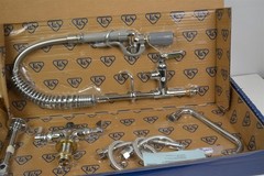 T&S Deck Mount 24 3/4in Pre-Rinse With Low Flow Spray, 24in Hose, 8″ Faucet.