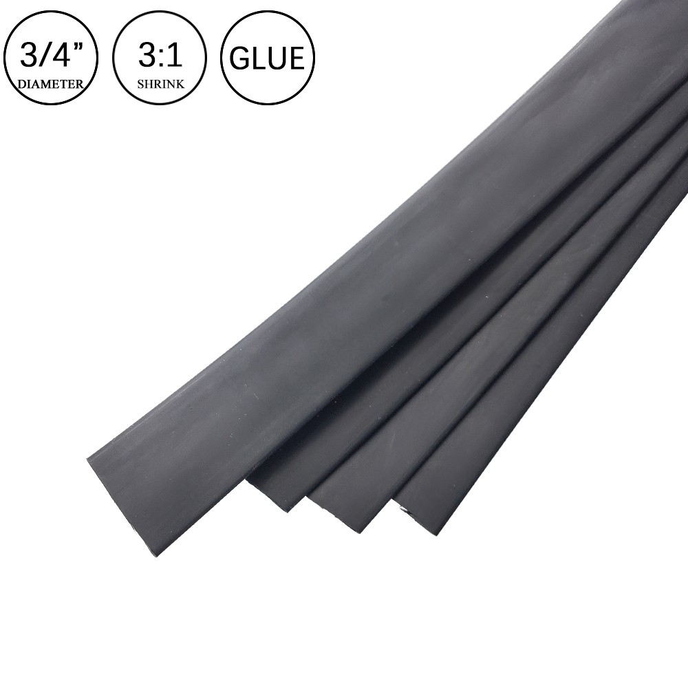 New 3:1 Heat Shrink Tube – 3/4″ Dual Wall Marine Adhesive Glue Lined Waterproof