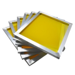 6 Pack 14×18 Inch Aluminum Frame Screen Printing Yellow 230 Mesh 100T Prestretch