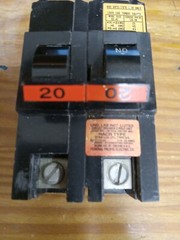 Federal Pacific Stab-Lok NA220 20 Amp 2 Pole Breaker THICK. Used