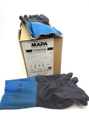 2 PAIRS – Mapa Stanzoil NL34 Rough Finish Neoprene Gloves, Size Small (6) (HR)