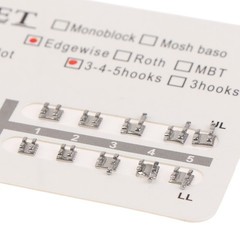 20pcs/set Dental Orthodontic Mini Edgewise Metal Bracket with/no hooks
