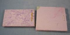 2 Handmade Natural Paper Blank Book-Journal-Diary-Notepad-Dream Book-Memo NOS