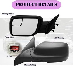 Driver Side Mirror Compatible with Ford Explorer 2011-2019 with Power Glass Non-