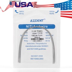 AZDENT Dental Orthodontic Super Elastic Niti Round Arch Wire Nature Form 012-020