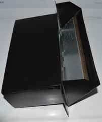 NuVent NXW301BL 3-1/4″X 10″ Black Metal Wall Cap Vent w/Spring Controlled Damper