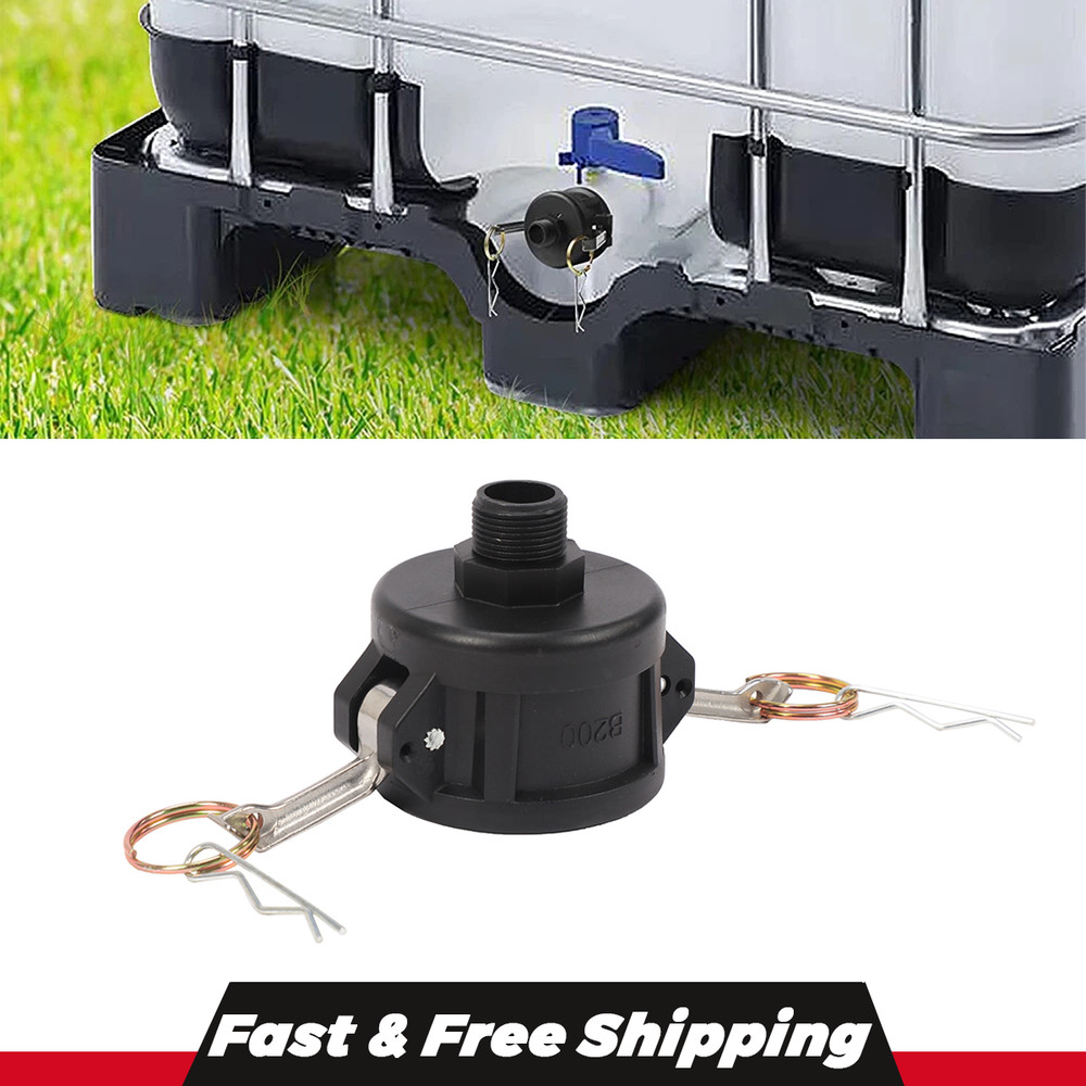 1 x For Garden Hose 275 330 Gallon IBC Tote Water Tank Drain Adapter 2″ Cam Lock