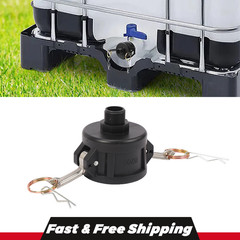 1 x For Garden Hose 275 330 Gallon IBC Tote Water Tank Drain Adapter 2″ Cam Lock