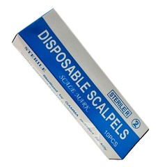 Plastic Disposable Scalpel #15, Sterile – Dissecting Scalpel – 10 Per Box