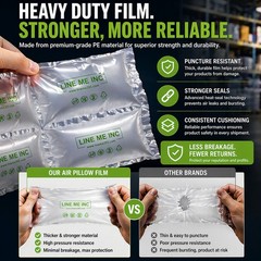 Air Pillow Film Roll 7000 Bags 4″x8″ for Shipping Packing Warehouse Air Cushion