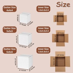 30 Packs Small Shipping Boxes Mixed Sizes, 10 PCS Each of 6x6x6, 5x5x5, 4x4x4…