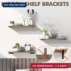 6 Pack Heavy Duty Shelf Brackets 6 inch, Floating Shelf Brackets(1/5″-Thick), L-
