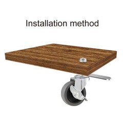 4pcs Caster Wheels, 3″ Locking Swivel Stem Casters Set with Brake, 3/8″-16 X 1″
