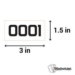 Officesmartlabels – To Consecutive Number Sticker Bundle For
