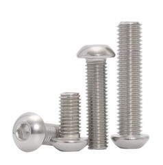 304 Stainless Steel Hex Socket Bolt Button Head Screws 2# 4# 6# 8# 10# 1/4 5/16