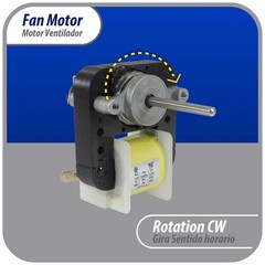 Appli Parts APFM-55 18 W Fan Motor, 110 V, 50/60 Hz, 0.38 A, 3000 rpm, CW rotati