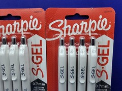 2 Pack SHARPIE S-Gel Gel Pens Medium Point 0.7mm Pearl White Body 4Ct Berry Pink