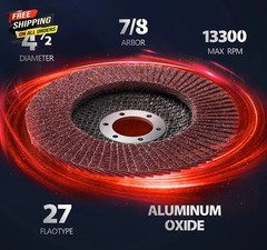20 Pack Flap Discs 4.5 x 7/8 Grinding Wheel T27 Flapper Wheel for Die Angle