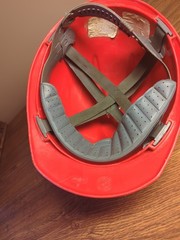 Vintage Red MSA V-Gard Protective Hard Hat Early 70’s