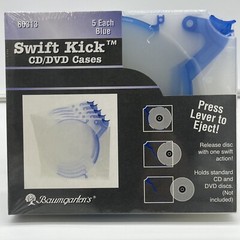 50 Swift Kick™ CD/DVD/Blu-Ray Cases Lever Eject Disk 5 Pack Sealed 10 Packs=50