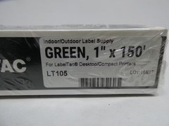 Labeltac LT105 Green Labeling Tape 1in X 150ft