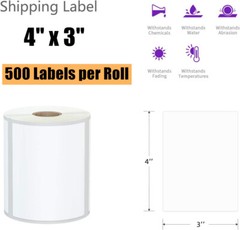 1-40 Rolls 4×3 Direct Blank Thermal Shipping Label Barcode Sticker – Zebra Rollo