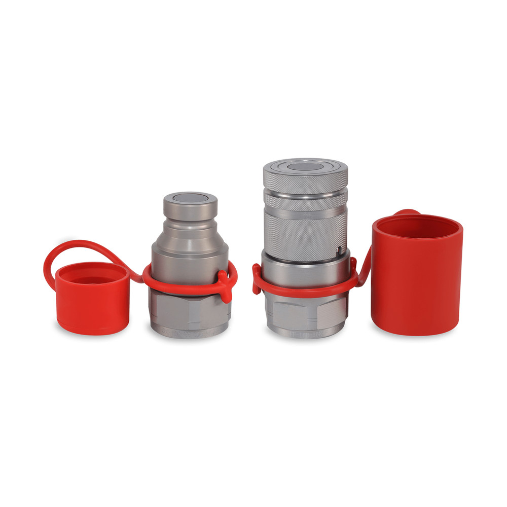 1″ Flat Face Hydraulic Quick Couplers Set – 1″ NPT Thread