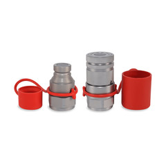 1″ Flat Face Hydraulic Quick Couplers Set – 1″ NPT Thread