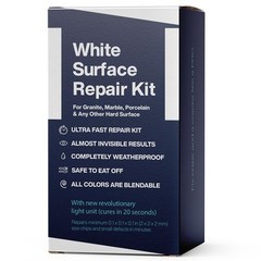 Quartz Countertop Repair Kit Clear, White Acrylic & Dark White Color Ideal a…