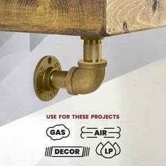 Lead Free Brass 90 Degree Elbow Pipe Fitting NPT Threads 3/4 Inch Plumbing