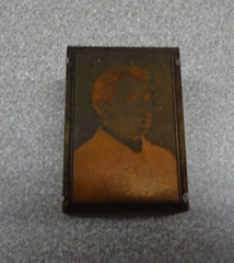 Braddock PA Lutheran Church Wood Copper Plate Photo Negative 1-1/2″ Vintage
