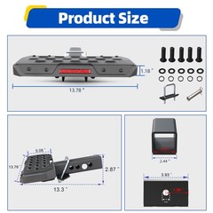 Tow Hitch Step Trailer for 2 Inch Receiver with Pin Lock & U-Bolts Stabilize
