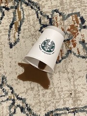 Fake Faux Spilled 12oz Coffee Cup Spill Starbucks Prop *Free Shipping*
