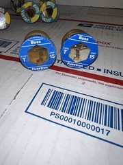 LOT OF 9 BUSS FUSTAT DUAL-ELEMENT FUSES 2-1/4A 3-2/10A 6A 7A 10A 15A *NEW NB*
