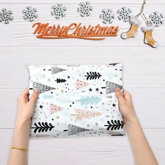 JarThenaAMCS 100Pcs Christmas Poly Mailer 10 x 13 Inch Pastel Xmas Tree Packa…