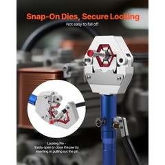 Uimoso Hydraulic Hose Crimper Manual Tool with 7 Interchangeable Dies