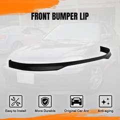 Front Bumper Lip Spoiler for 1999-2000 Honda Civic PP Unpainted Black Type