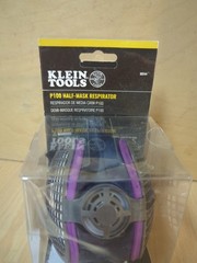 Klein Tools 60244 P100 Half‑Mask Respirator M/L – NIOSH‑Approved, Silicone Free